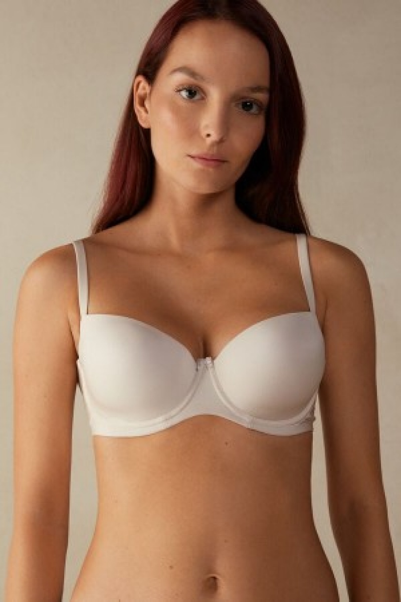 Intimissimi Sofia Balconette Bra in Ultralight Microfiber Natural | XNLGW50215