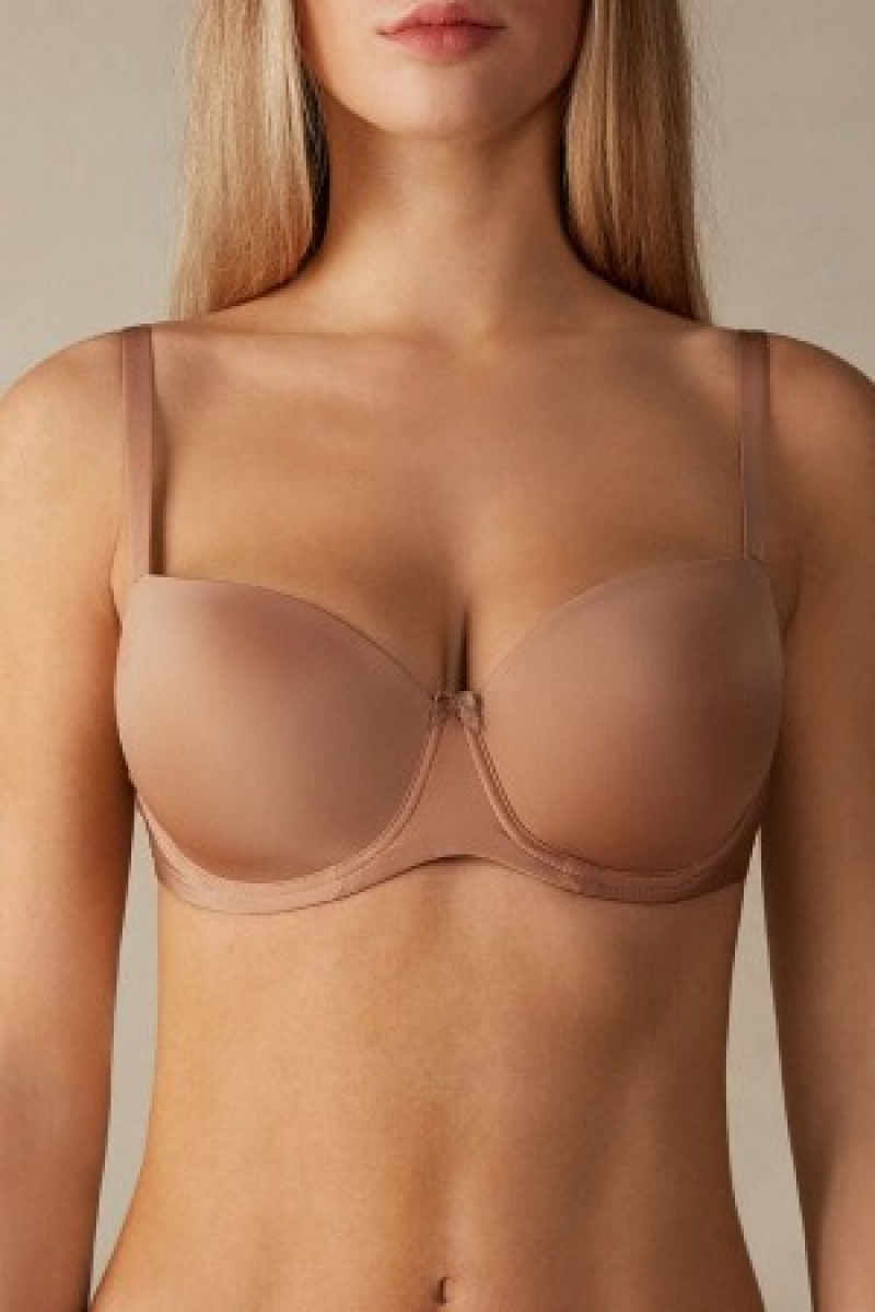 Intimissimi Sofia Balconette Bra in Ultralight Microfiber Natural | NLIIZ86341