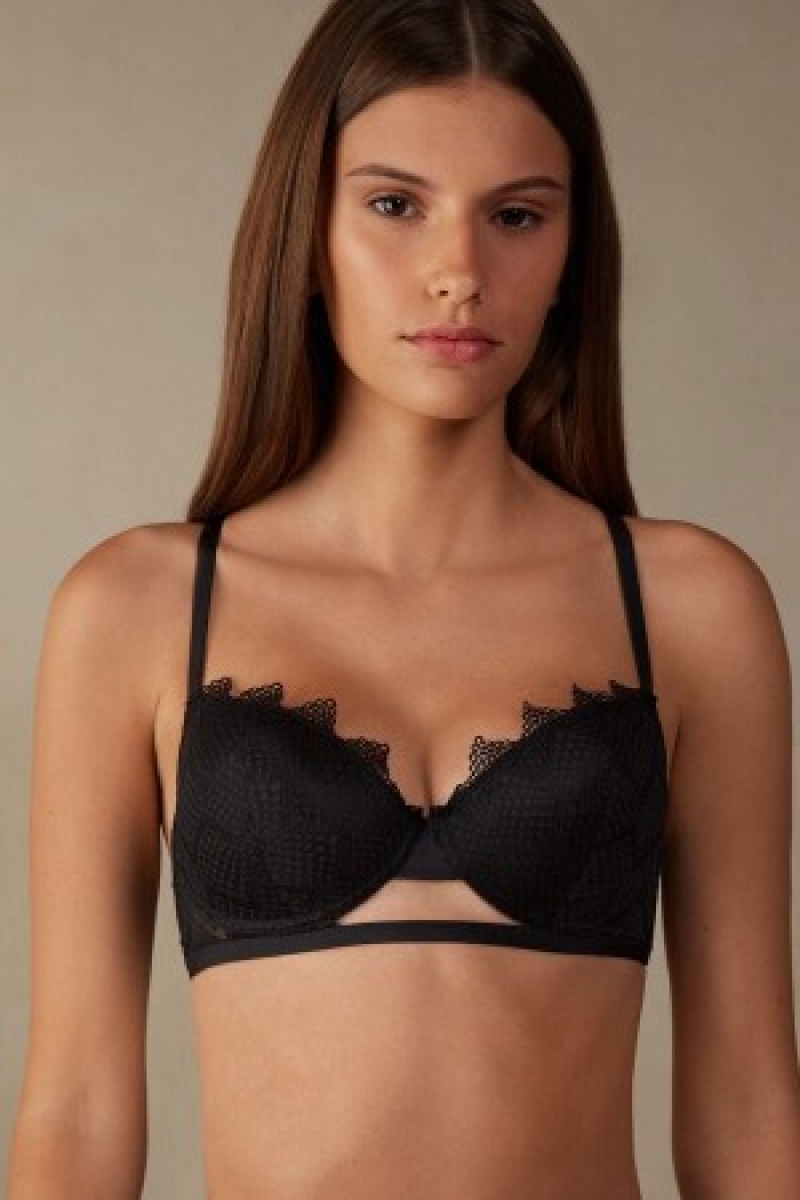 Intimissimi Sofia Urban Nomad Balconette Bra Zwart | TNLPQ68263