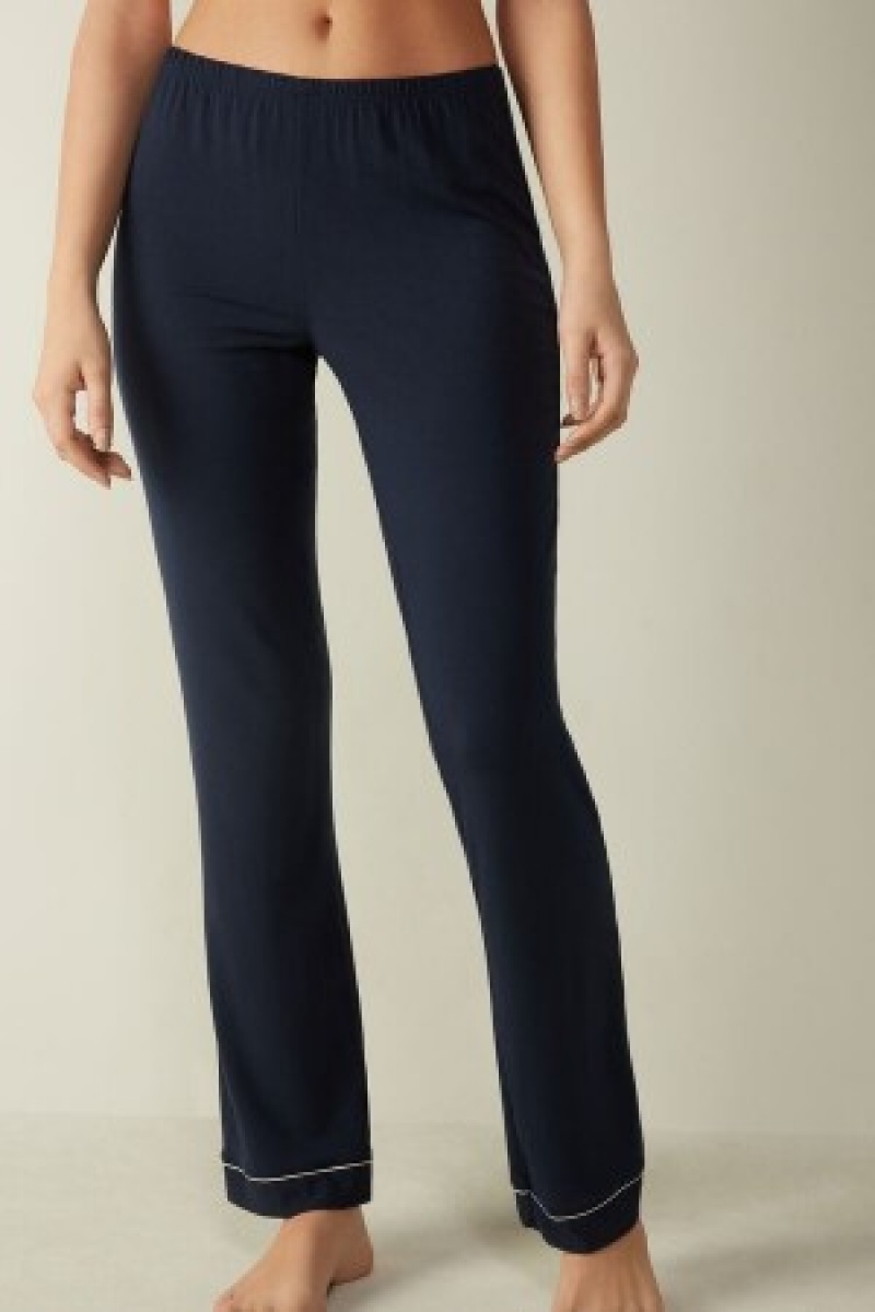 Intimissimi Long Micromodal Trousers Blauw | GNLEC46715