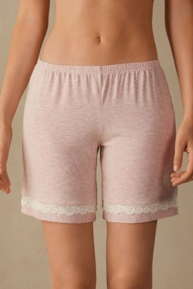 Intimissimi Modal Shorts with Kanten Details Roze | ZNLNQ77261