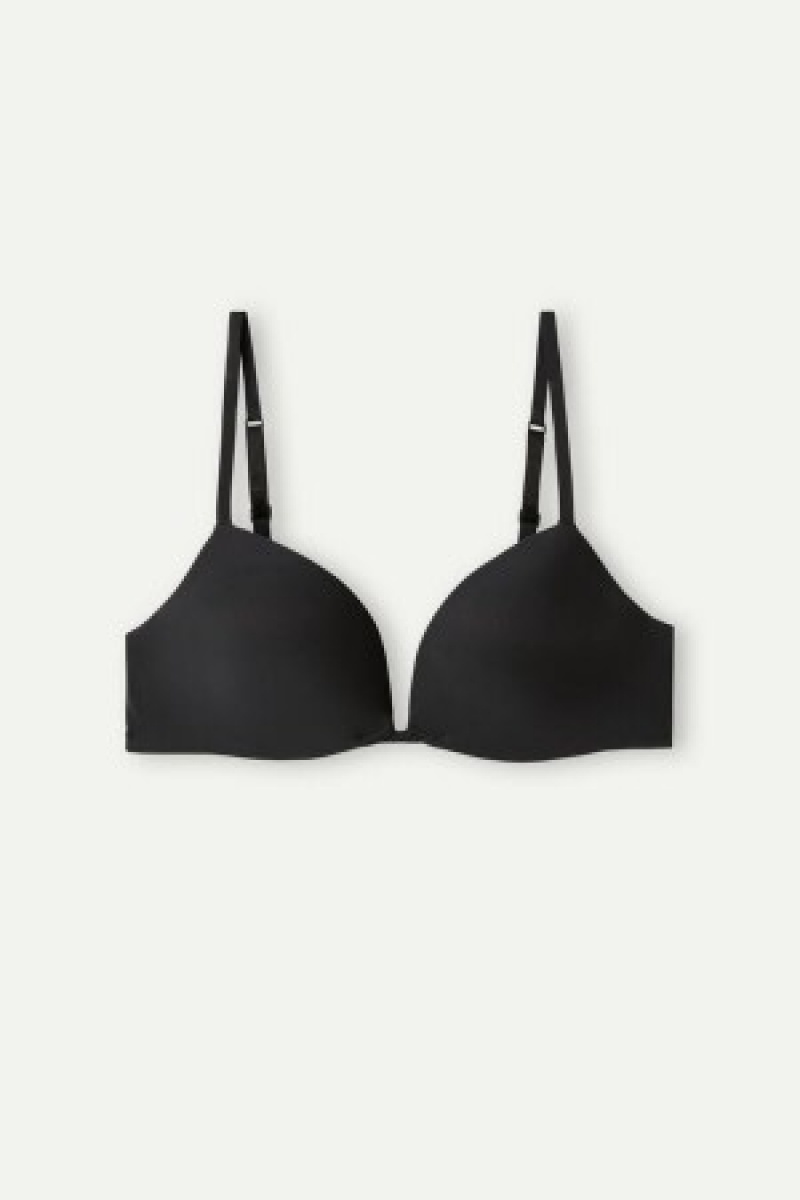 Intimissimi Silvia Push-up Bra in Ultralight Microfiber Zwart | BNLSO72211