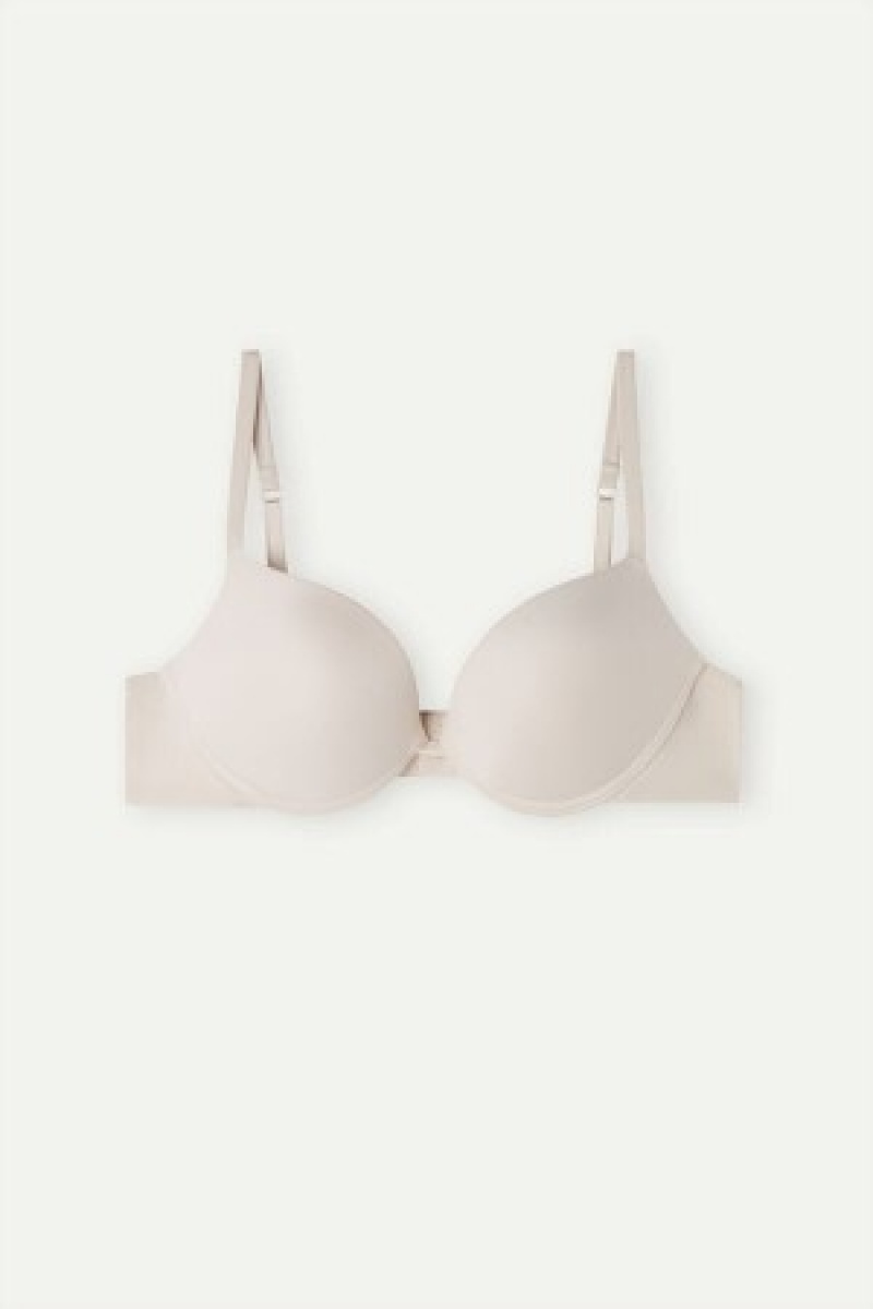 Intimissimi Simona Super Push-up Bra in Ultralight Microfiber Natural | NLJZR12514