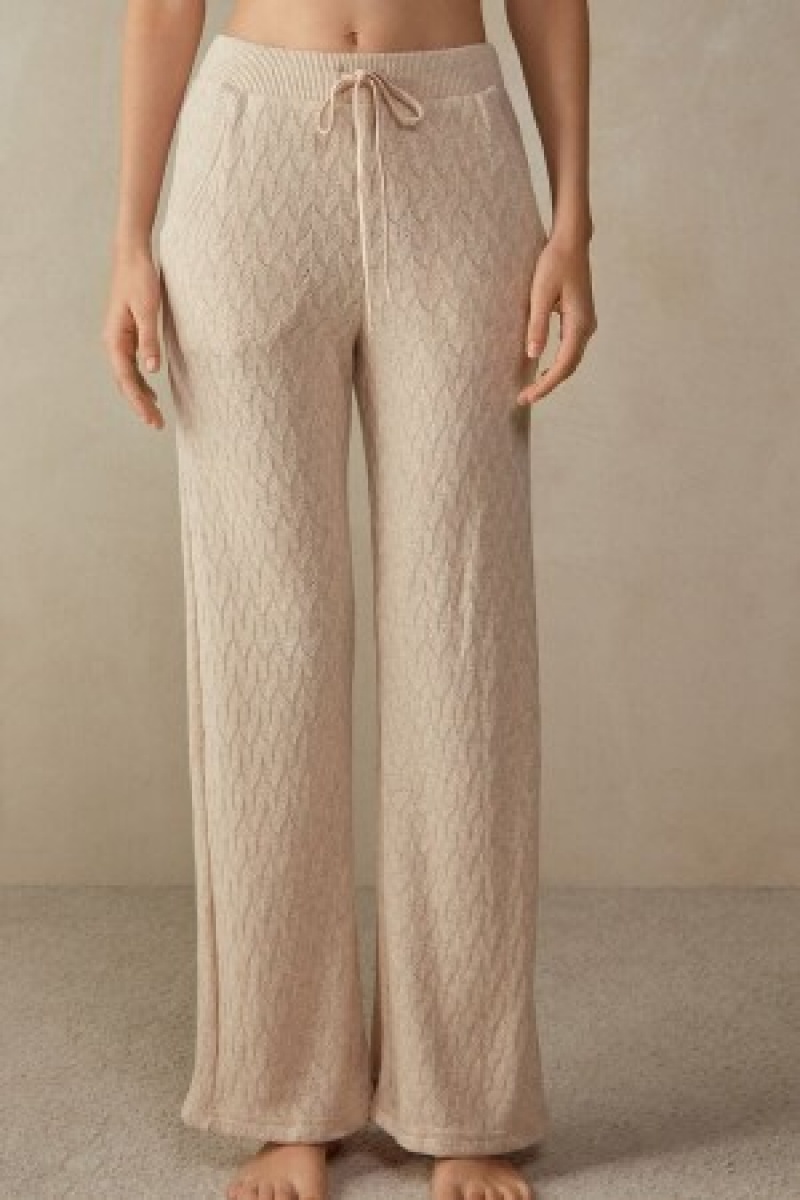 Intimissimi Winter Braid Full Length Jacquard Pants Natural | NLJZR37976