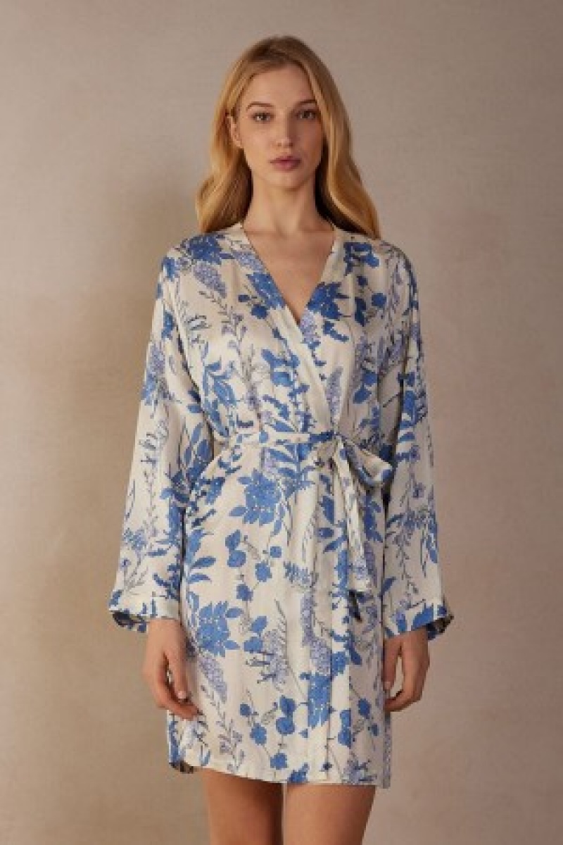 Intimissimi Feeling Beautiful Satin Kimono Print | PNLQX69761