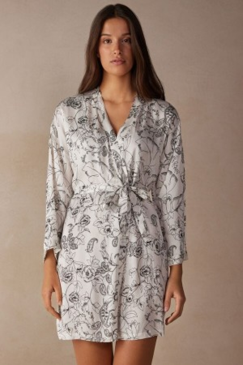 Intimissimi Pure Joy Satin Kimono Print | GNLUC88812