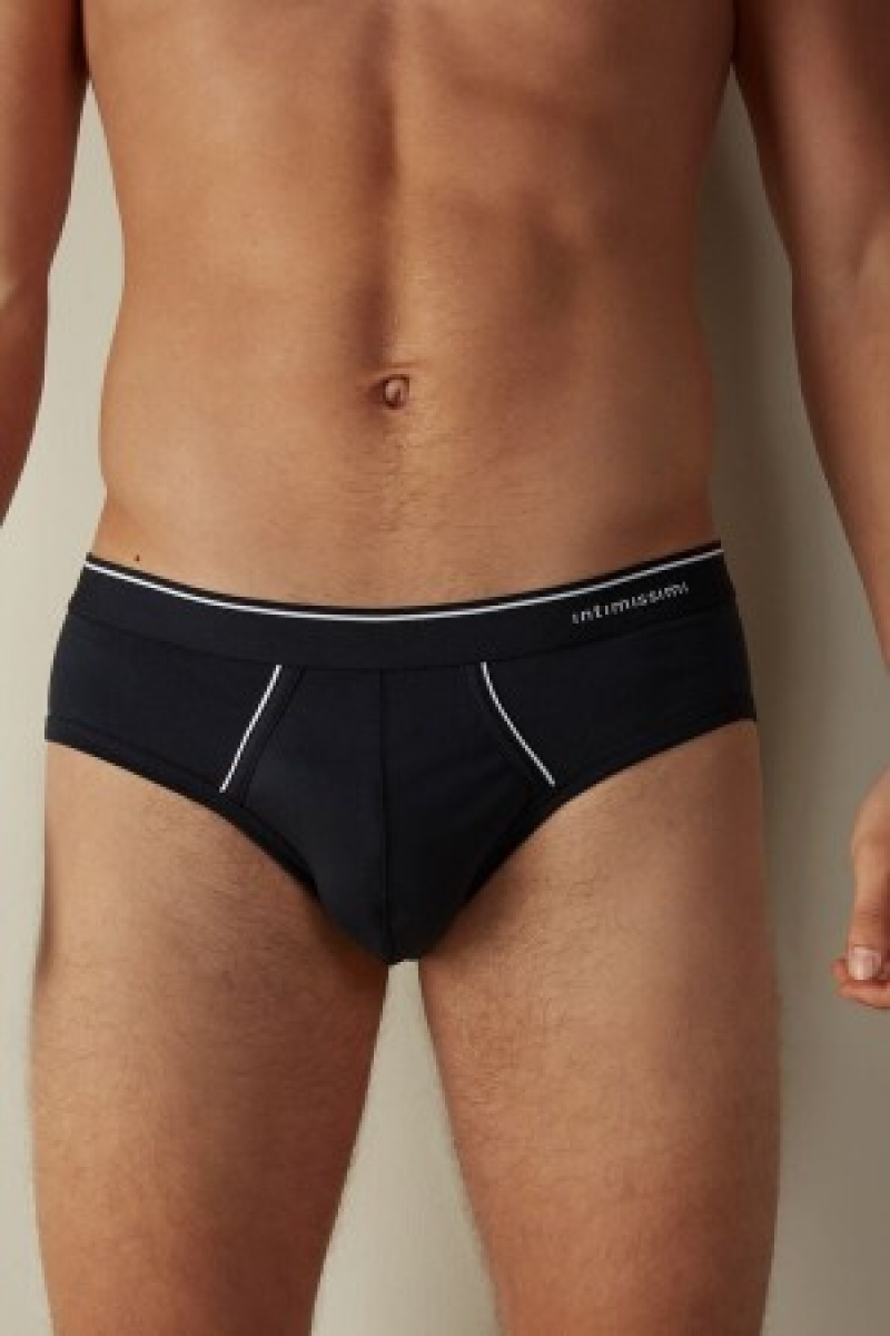 Intimissimi Supima Katoenen Briefs with Visible Elastic Blauw | TNLPQ89143