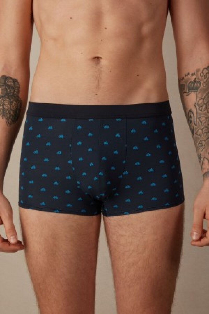 Intimissimi Bicycle Boxers in Microfiber Blauw | NLZPD16175