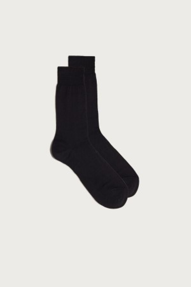 Intimissimi Kort Sateen Egyptian Katoenen Socks Grijs | NLNEJ90560