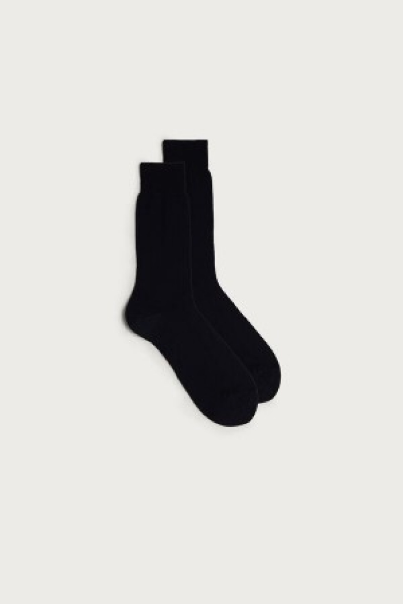 Intimissimi Kort Sateen Egyptian Katoenen Socks Blauw | NLEGJ57257