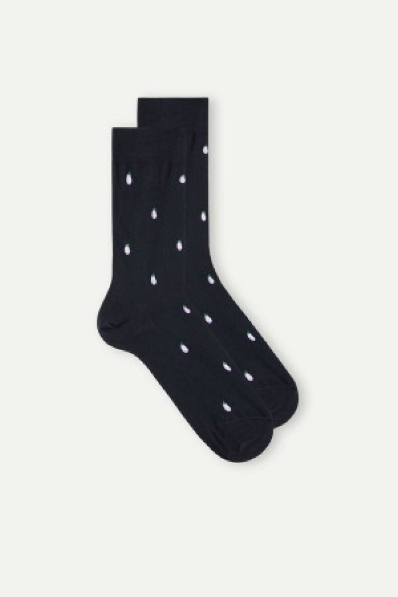 Intimissimi Kort Socks in Patterned Katoenen Blauw | NLIIZ65052