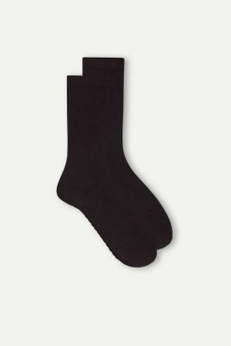 Intimissimi Kort Terrycloth Socks Zwart | ZNLNQ95479