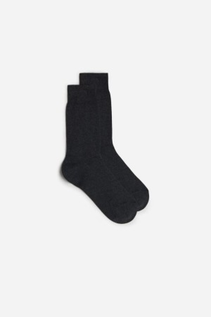 Intimissimi Kort Warm Katoenen Socks Grijs | QNLUV67828