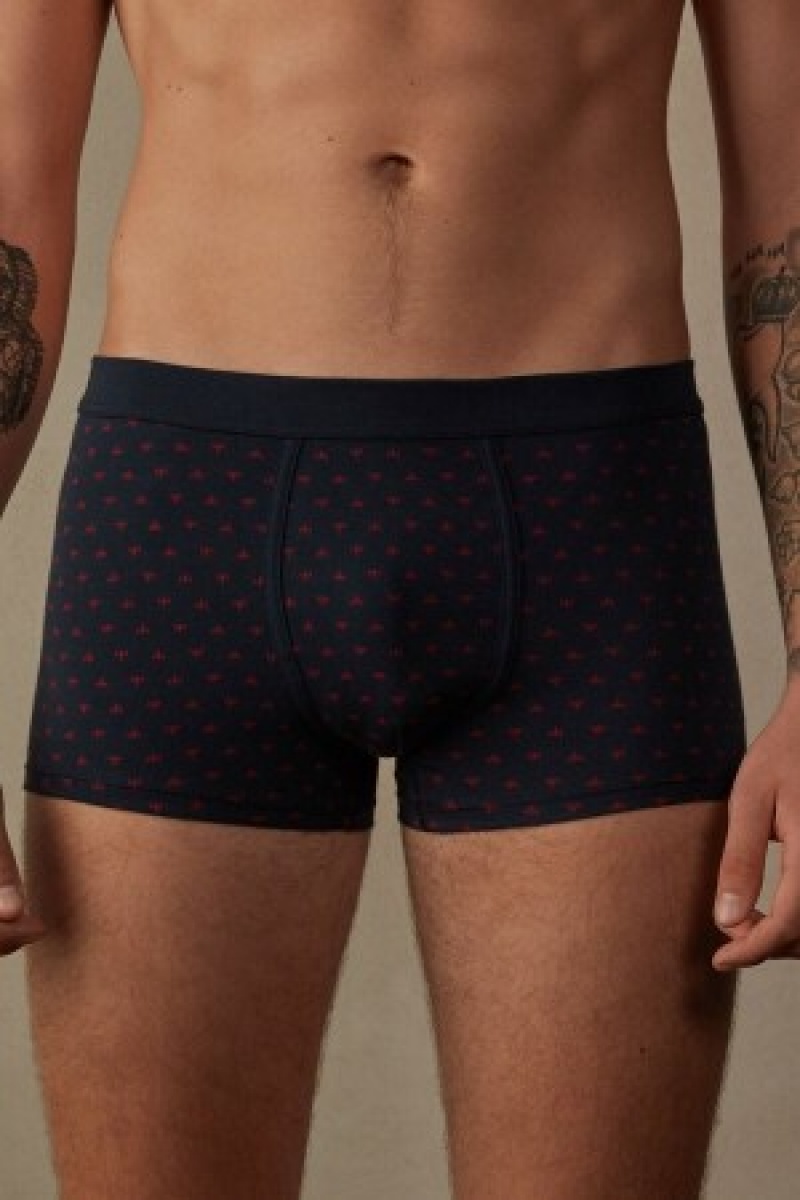 Intimissimi Lily Boxers in Stretch Supima® Katoenen Blauw | DNLKV70014