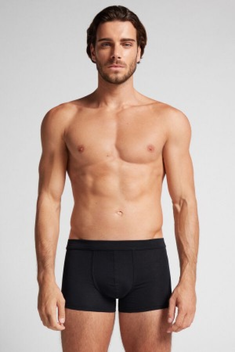 Intimissimi Push-up Boxers in Stretch Katoenen Zwart | NLJKU15562